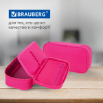 Пенал-косметичка BRAUBERG 1 отделение органайзер полиэстер 22х11 5x6 см красный (2 штуки в упаковке)