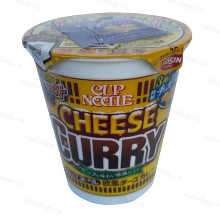 Японская лапша Nissin Cup Noodle Cheese Curry (сырный карри), 85 гр.