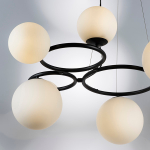 815097 Люстра GLOBO 9х40W G9 МАТОВЫЙ ЧЕРНЫЙ