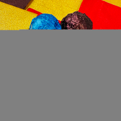 Фольга оберточная для конфет с тиснением Синяя (8x8 см, 100 шт)