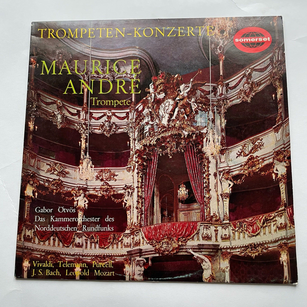 Винтажная виниловая пластинка LP Maurice Andre Trompeten Konzerte (Германия 1973)