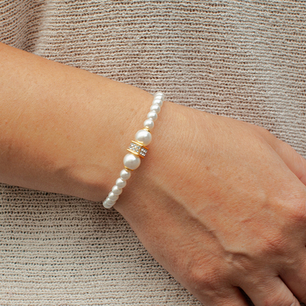 Браслет Fiore Luna Cube Crystal C2408PE-B01.2 BW/G