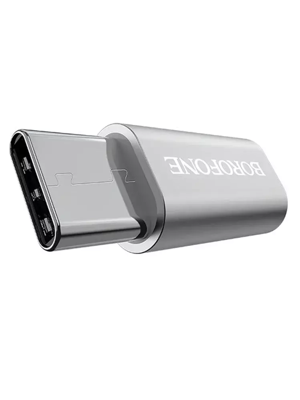 Адаптер для Type-C micro USB Borofone BV4 silver