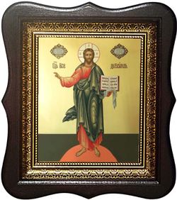 Спас Вседержитель в полный рост. Икона на холсте.