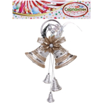 Украшение новогоднее «Сказочный колокольчик» 45*25 см, Серебро/шампань