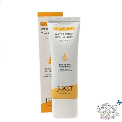 Омолаживающий крем для лица с коллагеном JIGOTT Ultimate Real Collagen Water Drop Tone Up Cream, 50 мл.