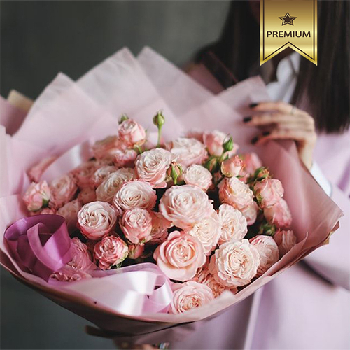 Купить Букет 19 кустовых пионовидных роз Madam Bombastic