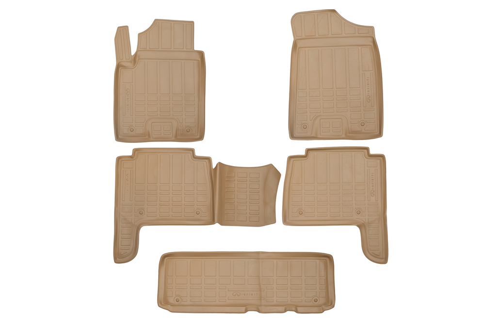 Коврики в салон для INFINITI QX56 2004-, 5 шт. (полиуретан, бежевые) NLC.76.02.212