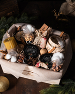 Медовый подарочный набор HoneyForYou в деревянном ящике с медом, орехами и бочонком