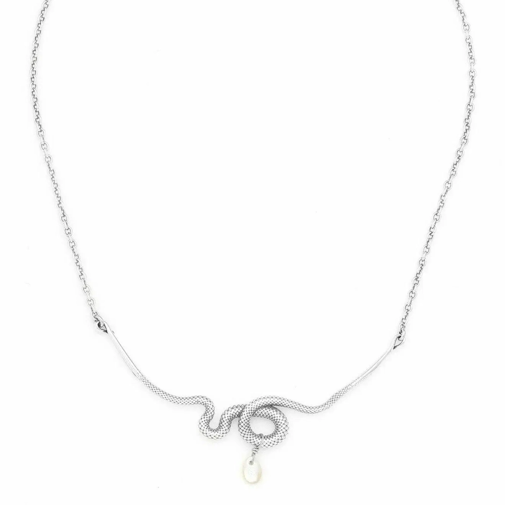 Колье ORI TAO, Venin, со змеей и перламутром, OT24.2-15-31780 (серебристый)