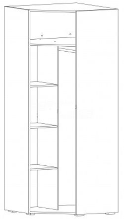 Шкаф угловой Камея (Венге/Белый глянец), Мелодия сна