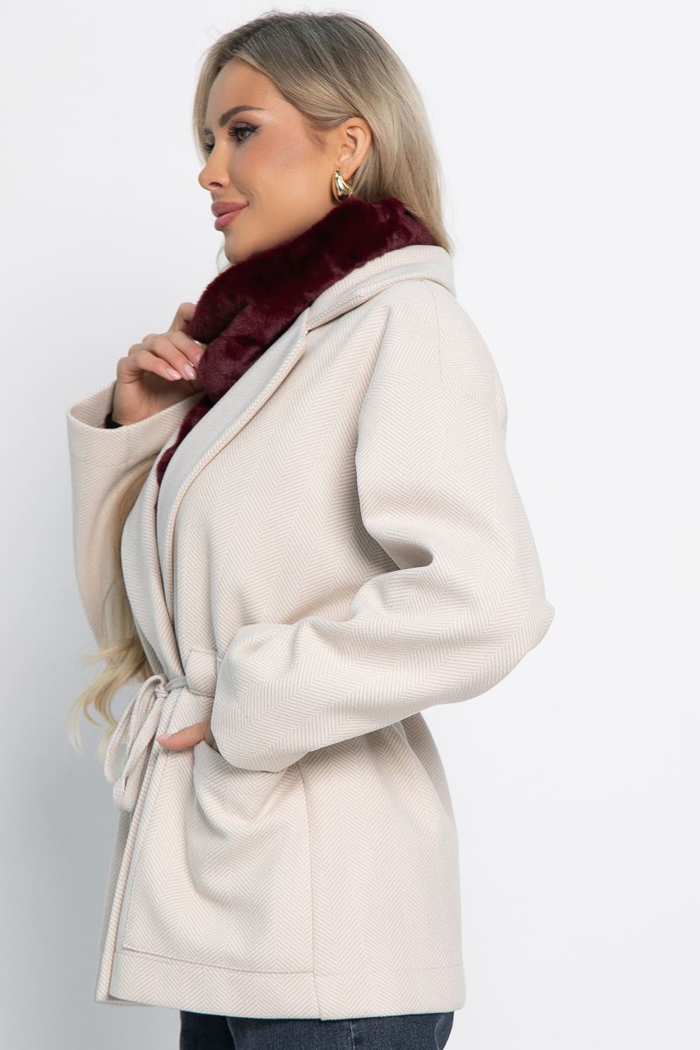 Пальто-пиджак (бежевый) Б15086-7М LT Collection