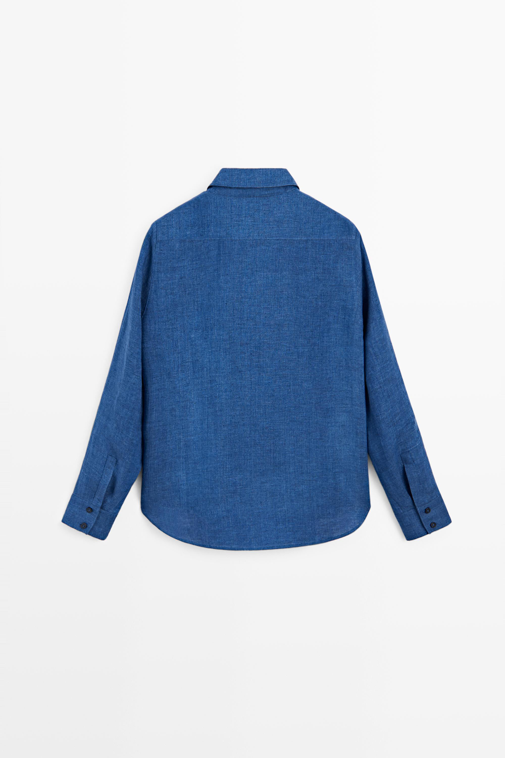 Massimo Dutti Струящаяся рубашка из 100% льна, индиго