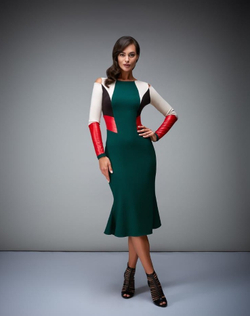 Платье с юбкой годе чёрное 12-03-19FW