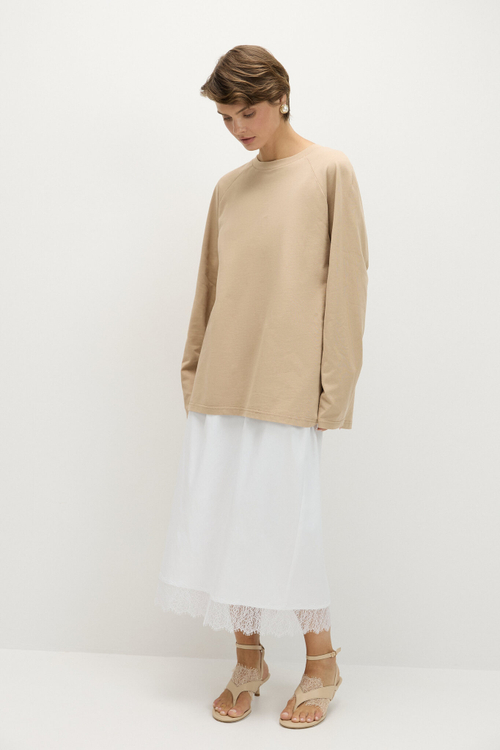 Подъюбник с кружевом