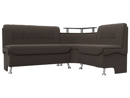 Диван кухонный угловой Сидней правый угол, Амур 05 коричневый, Рогожка, 125901