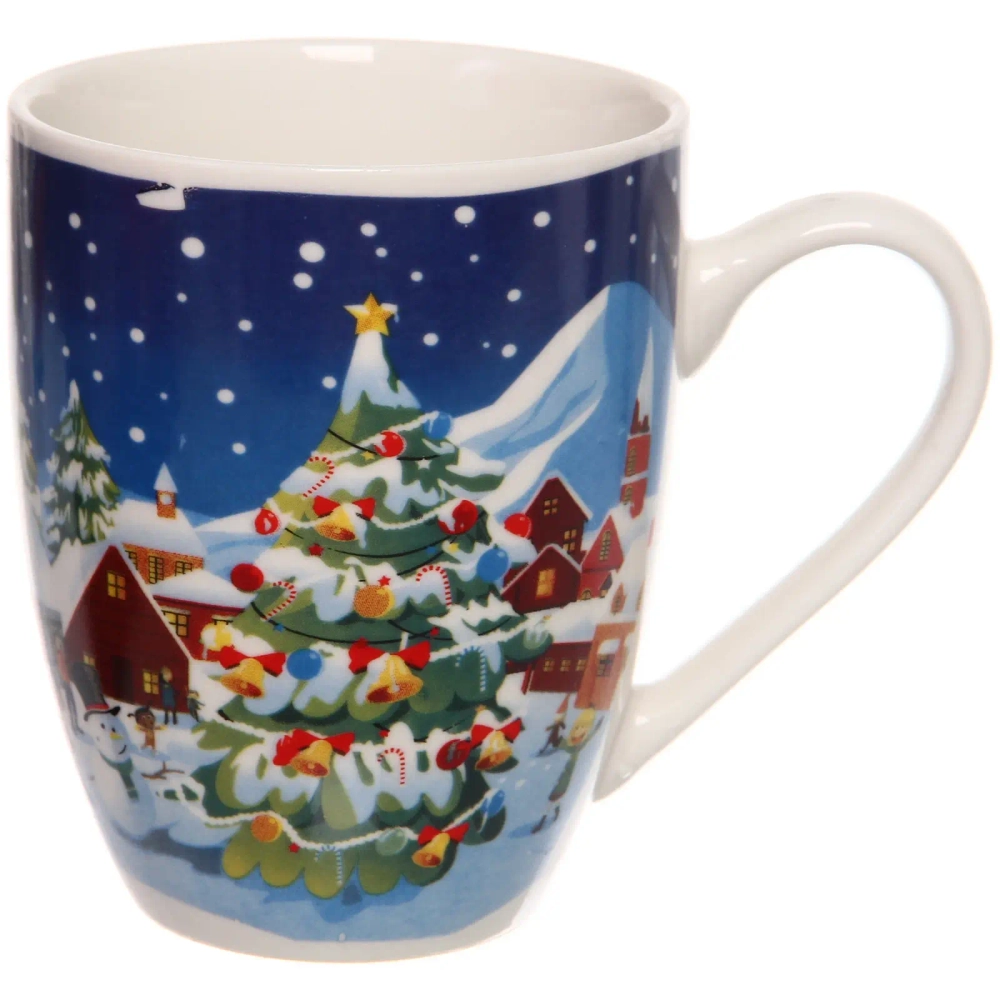Кружка керамическая 350мл «Красота зимней ночи», микс рисунков