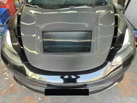 Карбоновый капот для Tesla Model 3 Рестайлинг 2023+ тесла накладка на капот