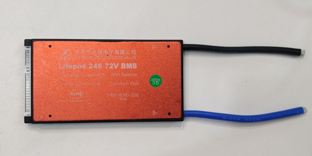 Плата контроля BMS LiFePO4 24S 72V 45A