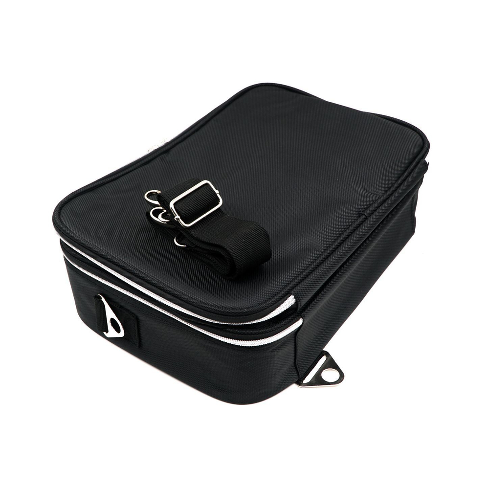 Кейс для мастера средний с зеркалом (35*24*12,5) голубой