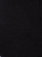 Капор женский вязаный черный