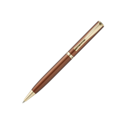 Подарочная коричневая с золотистым шариковая ручка с поворотным механизмом Pierre Cardin ECO PC0866BP в подарочной коробке