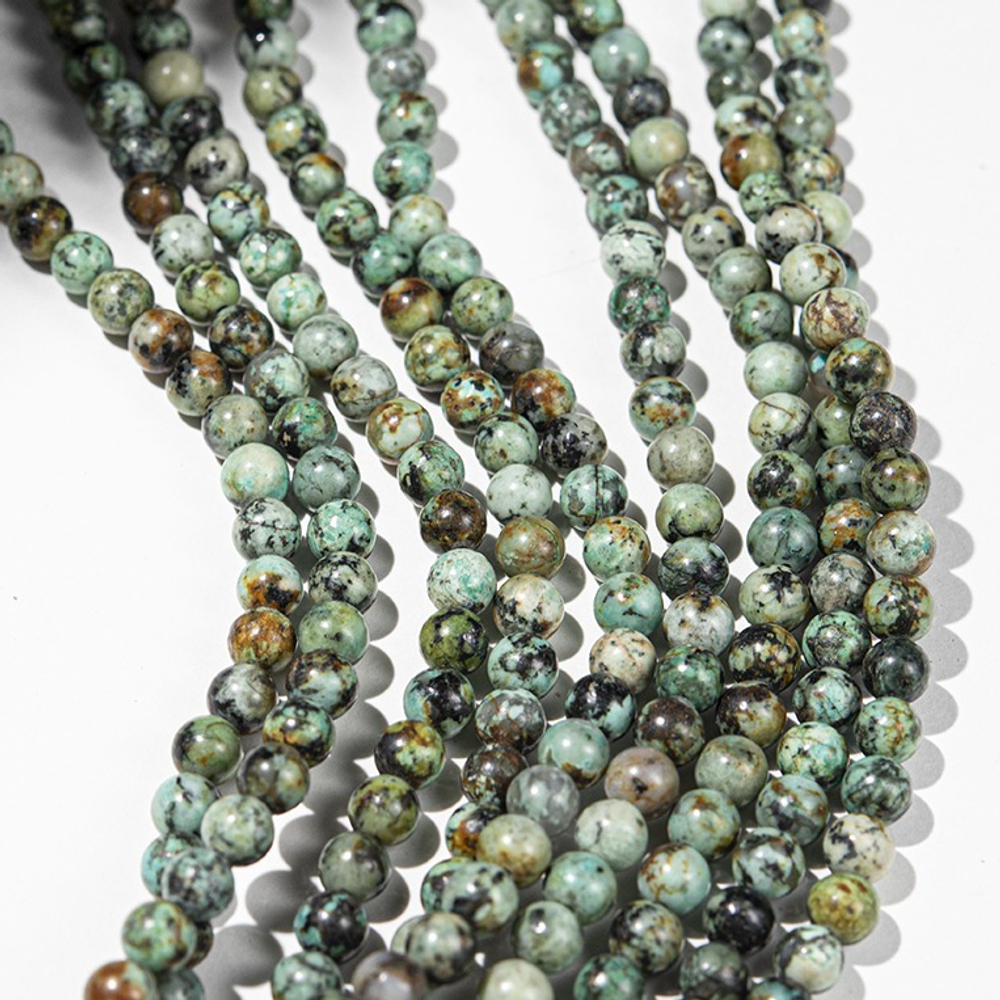 Хризоколла натуральная, 6,5мм, шар