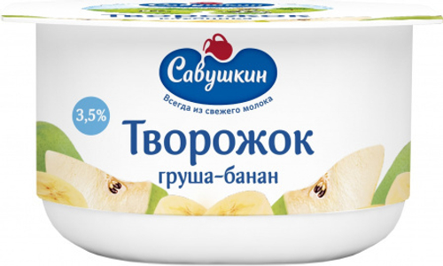 Паста творожная Груша-Банан 120гр 3.5%