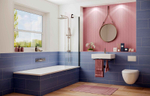 Шторка для ванны Ambassador Bath Screens 16041207 (80х140) черный,стекло прозрачное,неподвижное,1 место