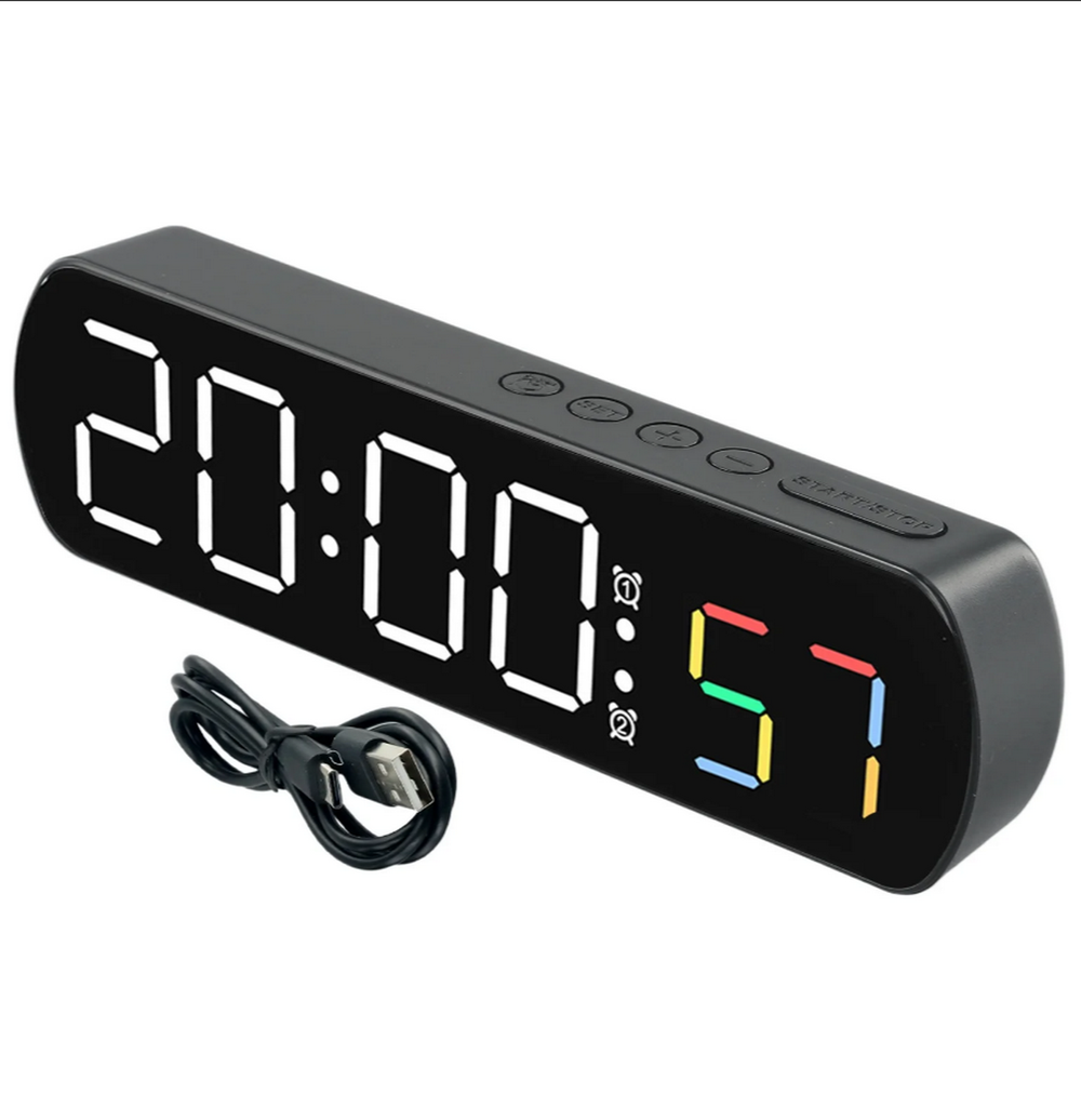 Часы настольные LED MIRROR NO.: 6639 White&RGB