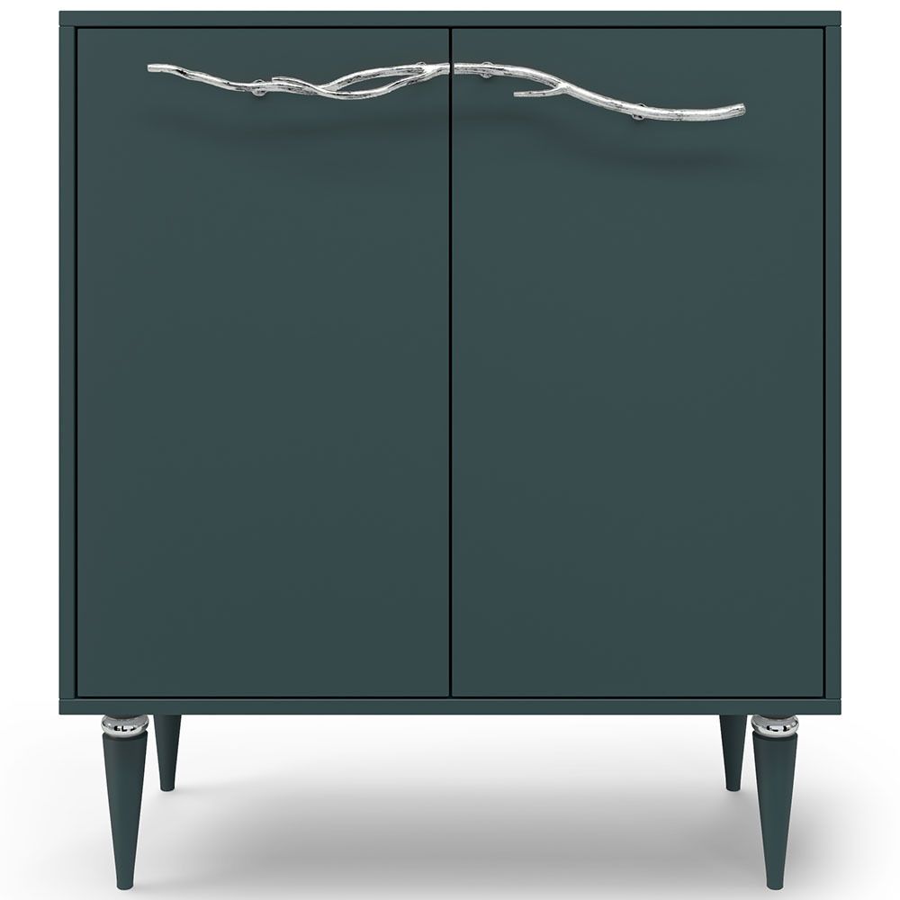 Комод Арт Колор matte Классик Сильвер с 2 полками Зеленый бирюзовый матовый