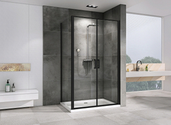 Душевой уголок Abber Sonnenstrand 100x70 AG04100BC-S70B профиль Черный стекло прозрачное