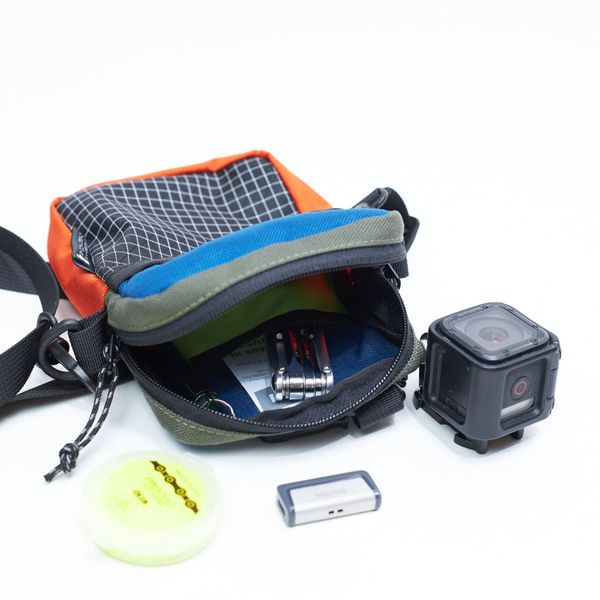 Сумка GO Minipouch темно-синяя / хаки / оранжевая - фото 6