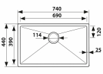 Мойка кухонная Kaiser KSM-7445 графит