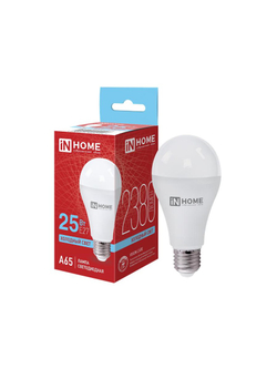 Лампа светодиодная LED-A65-VC 25Вт грушевидная 6500К холод. бел. E27 2380лм 230В IN HOME 4690612024103