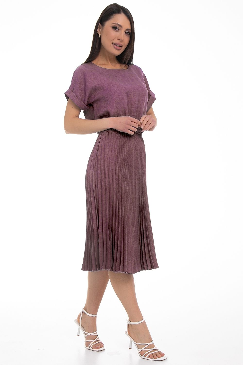 Платье Летнее  (гофре, вайолет) Diolche