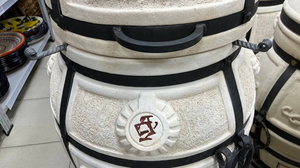 Тандыр Поручик Амфора 6,5 см стенка + подставка + 10 шампуров (Казань)