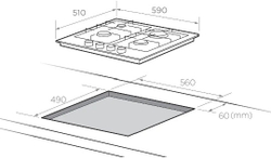 Варочная поверхность Midea MG696TGW белый