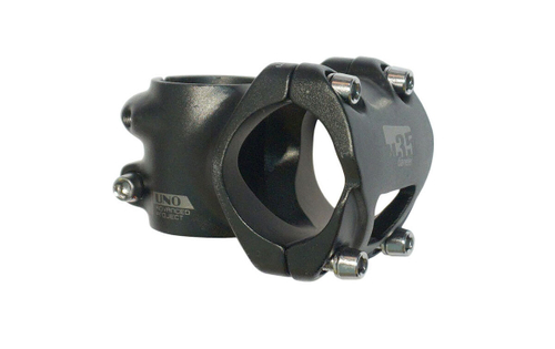 Вынос руля UNO, алюминиевый кованый, MTB, для безрезьбовой вилки 1-1/8", под руль 31,8мм, четырехболтовый,  l-35мм, угол 0°, матовый черный