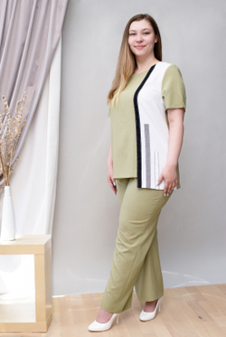Брюки женские 3330АП, оливковый #259Об023330АП