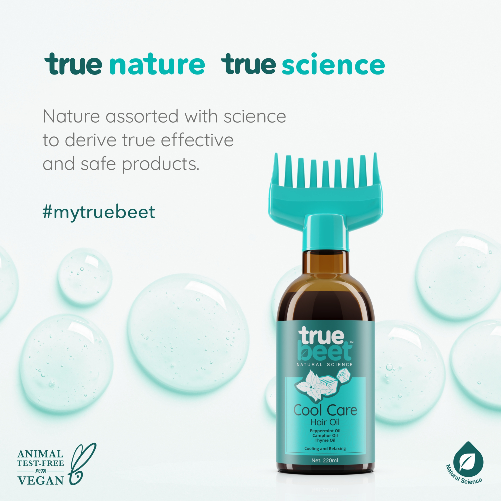 Масло для волос Truebeet Cool Care с расческой-аппликатором - для всех типов волос (220 мл)