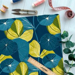 Ткань Ниагара Софт эффектные крупные листья