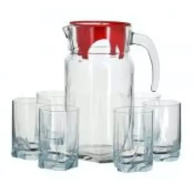 Набор питьевой 7 предметов :Кувшин 1700мл, стакан 6шт 255мл «Луна» 97328B