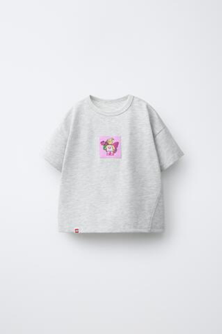 ZARA ФУТБОЛКА С ПРИНТОМ LEGO®, СЕРЫЙ МЕЛАНЖ
