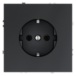 Розетка встраиваемая VOLTUM S70 с заземлением 16А, (графит)