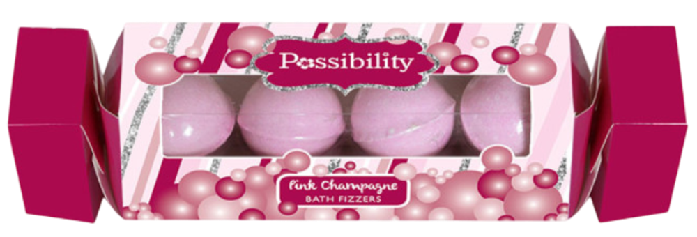 Possibility Novelty Cracker Bath Fizzer 4 x 25g Bath Fizzers
