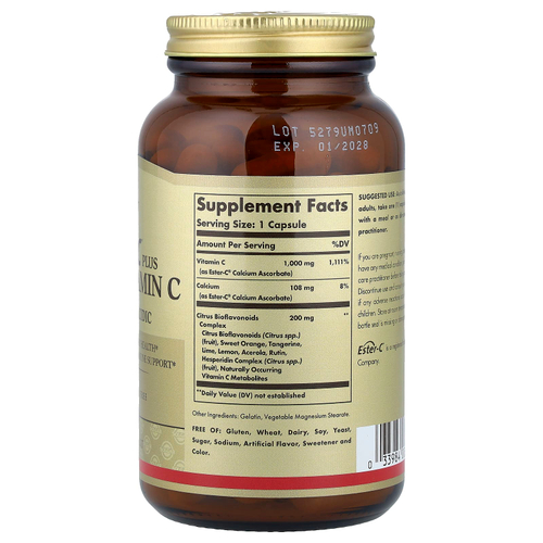 Solgar, Ester-C® Plus, витамин C, 100 капсул