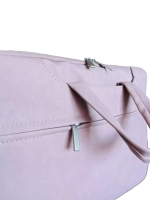 Сумка для ноутбука экокожа QOZA, розовая