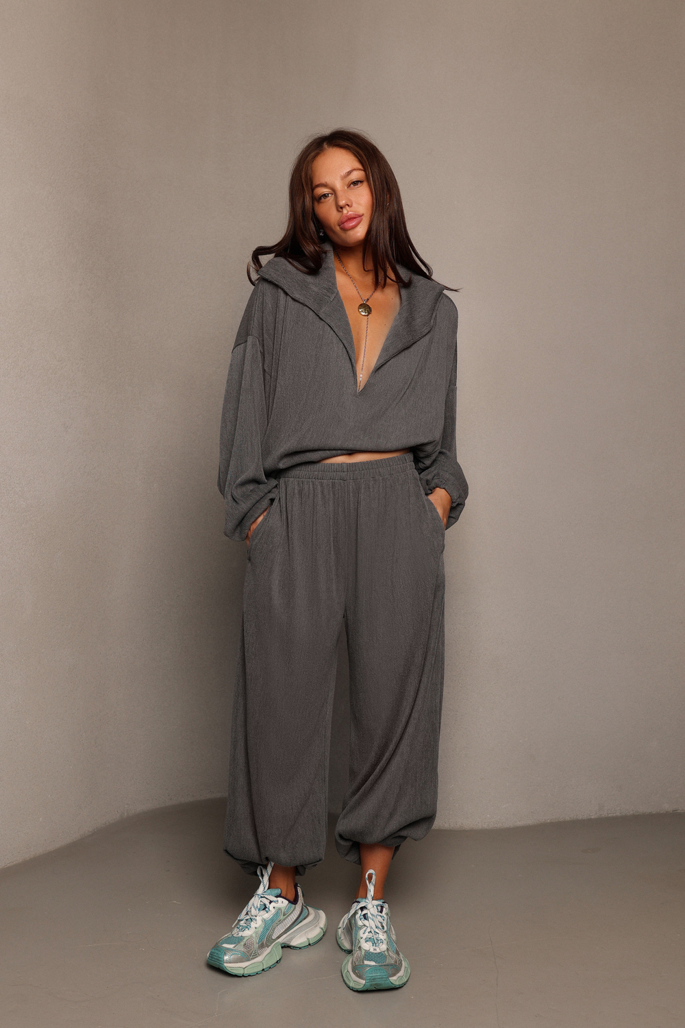 Джемпер из фактурного трикотажа