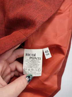 Пиджак Rico Ponti коричневый стильный 48 размер